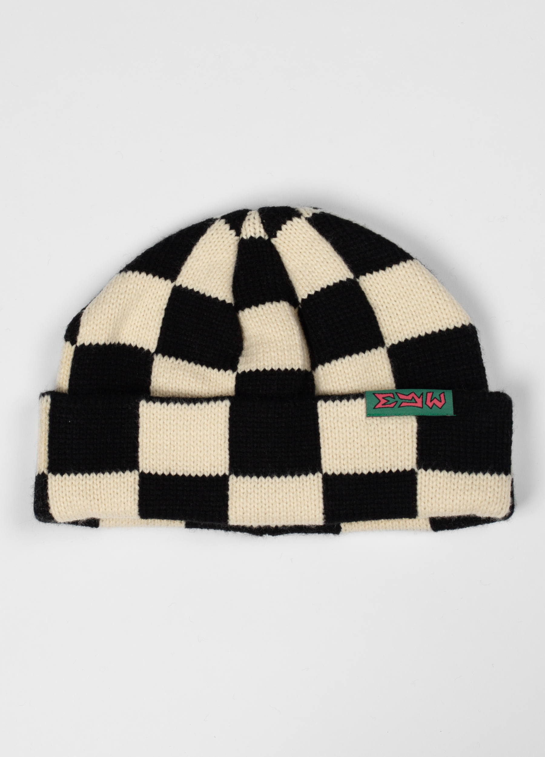 Checked Beanie