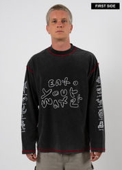 Cinder Reversible LS T-Shirt