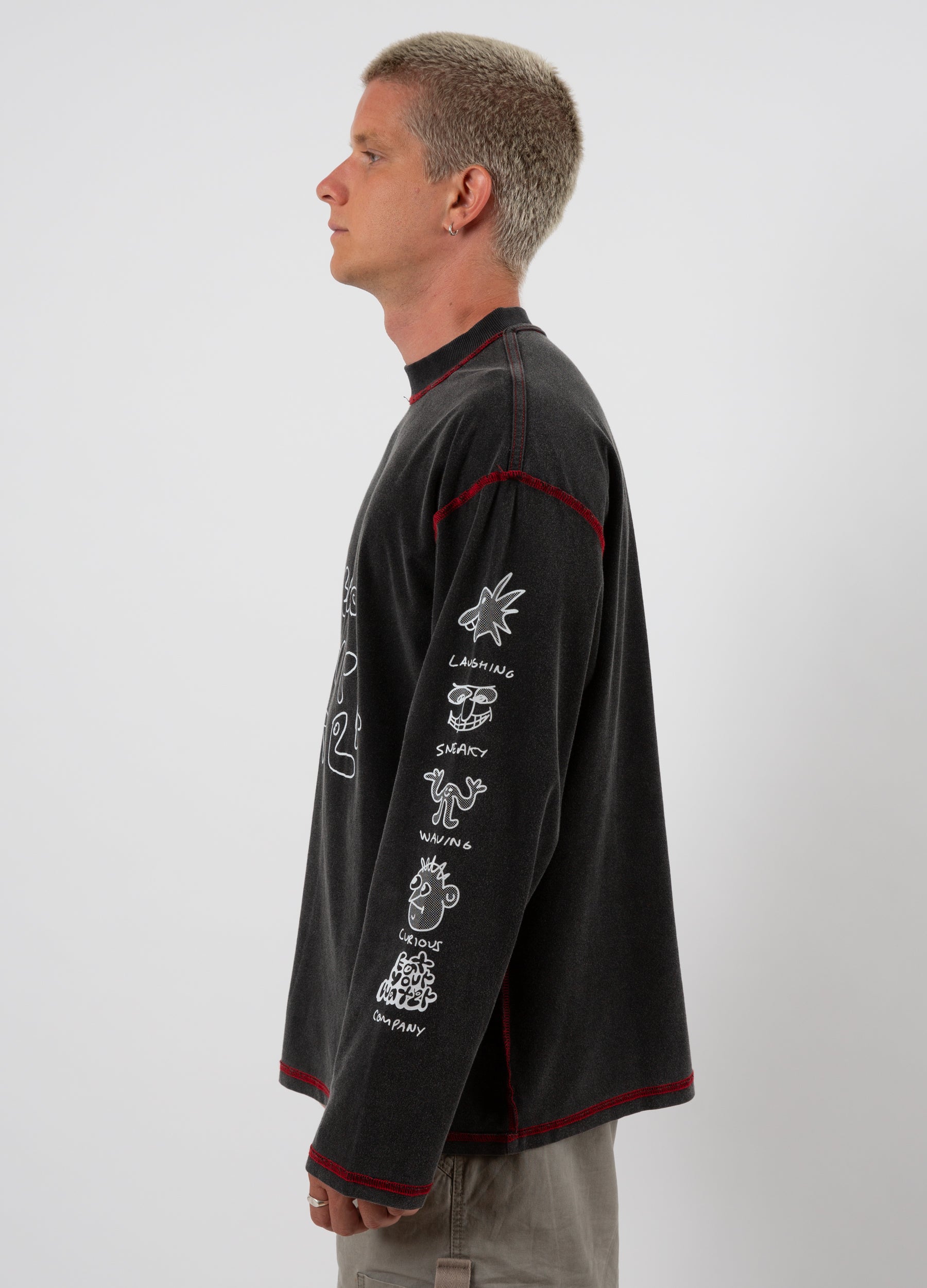 Cinder Reversible LS T-Shirt