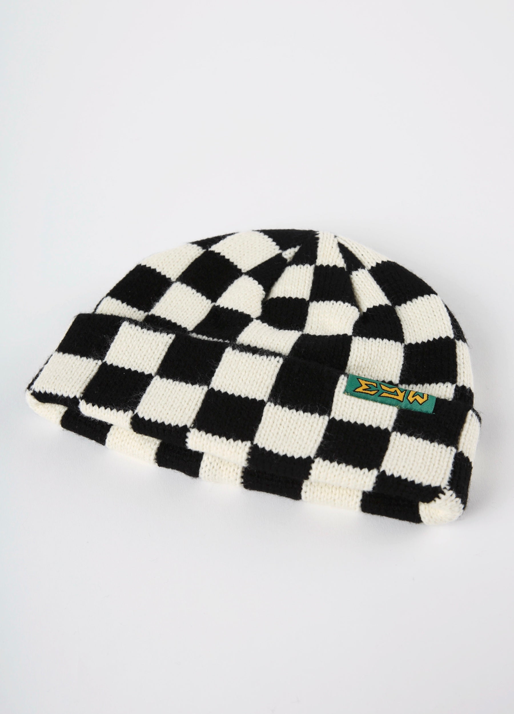 Checked Beanie