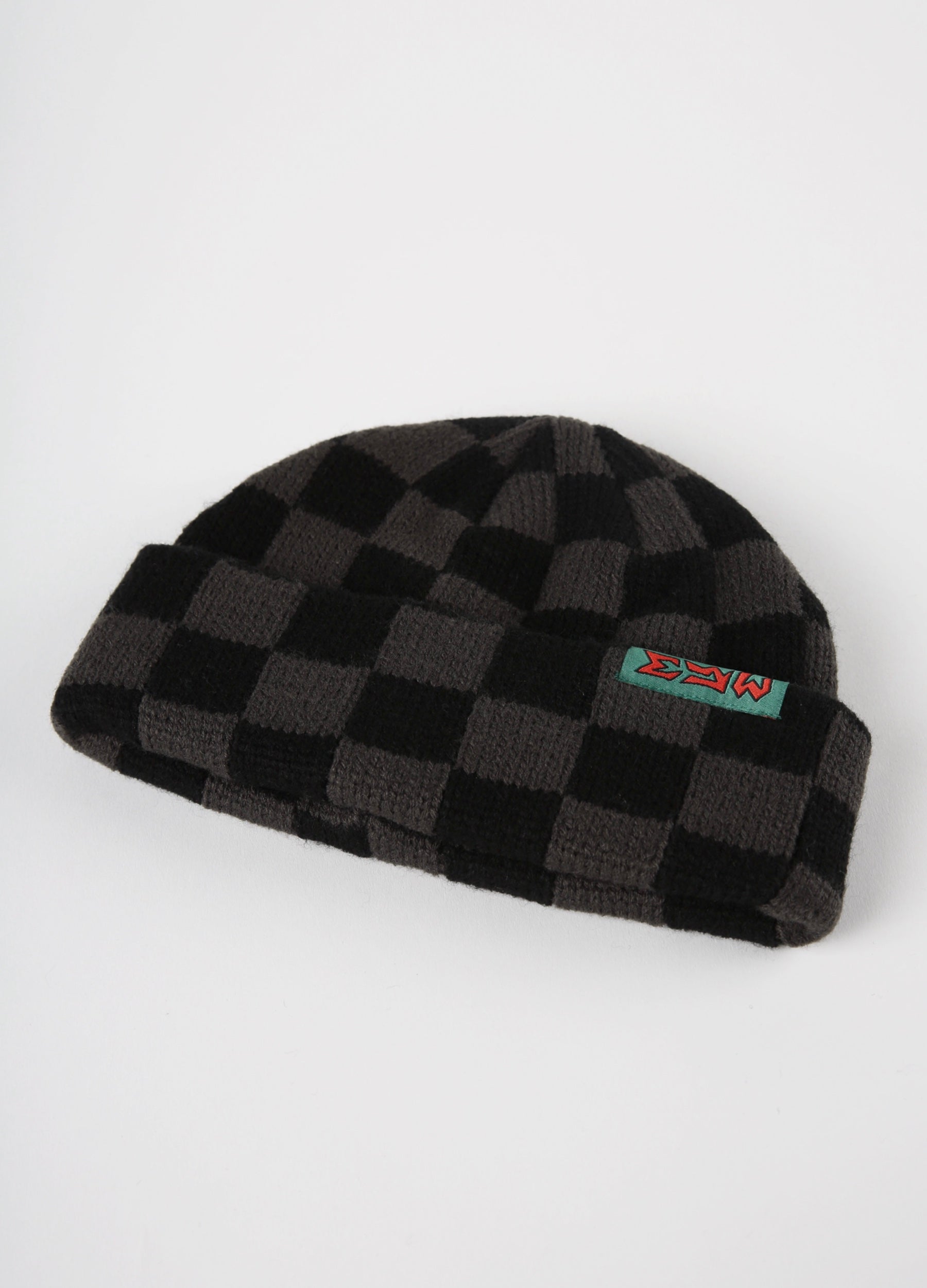 Checked Beanie