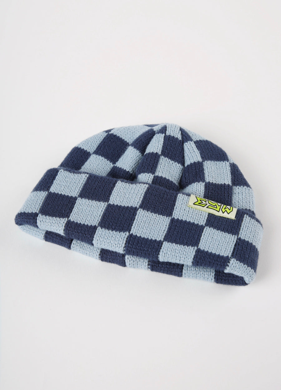 Checked Beanie